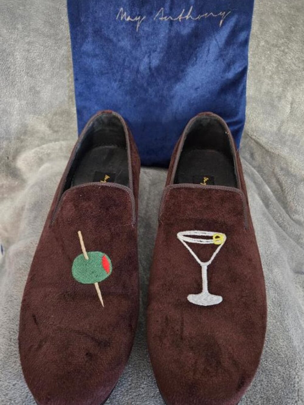 May Anthony Men's Martini & Olive Loafers